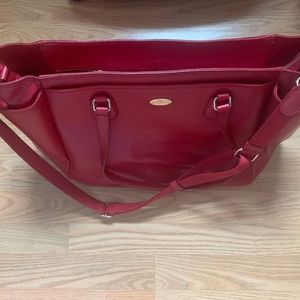 Red coach baby diaper bag MRSP $350